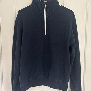 Brandy Melville Navy Quarter Zip Pullover One Size